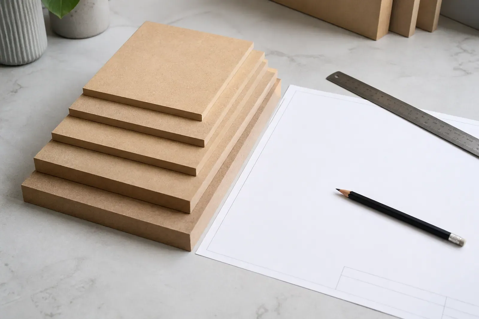 MDF board thickness and size samples for buyer specification review