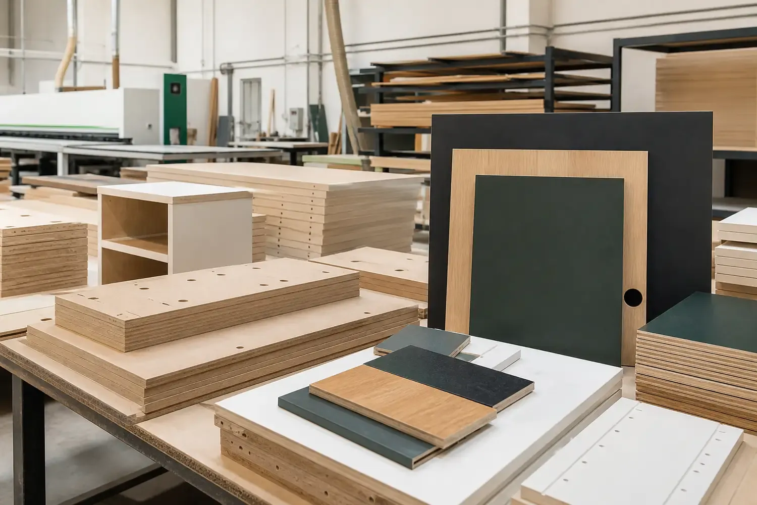 Machined MDF components for interior panels and commercial furniture
