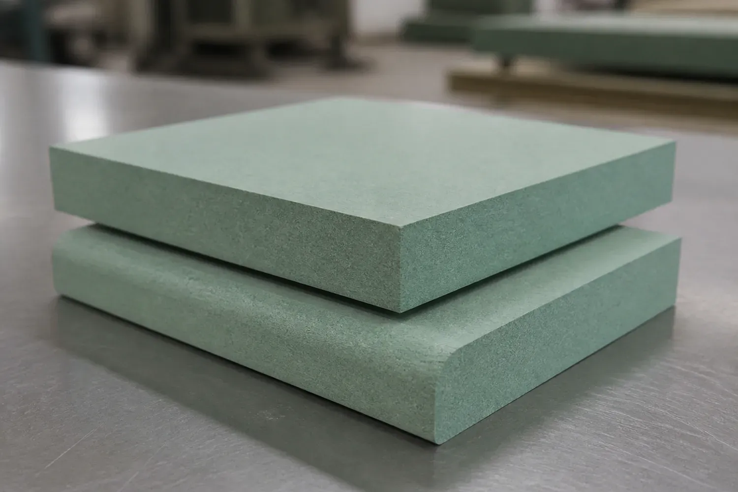 Plain moisture resistant MDF square-sawn and routed samples